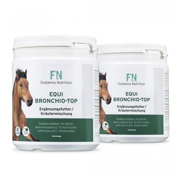 3 x Equi Bronchio Top - Pferde-Ergänzungsfutter für Bronchien und Atemwege mit Fichtennadel, Süßholz und Birke